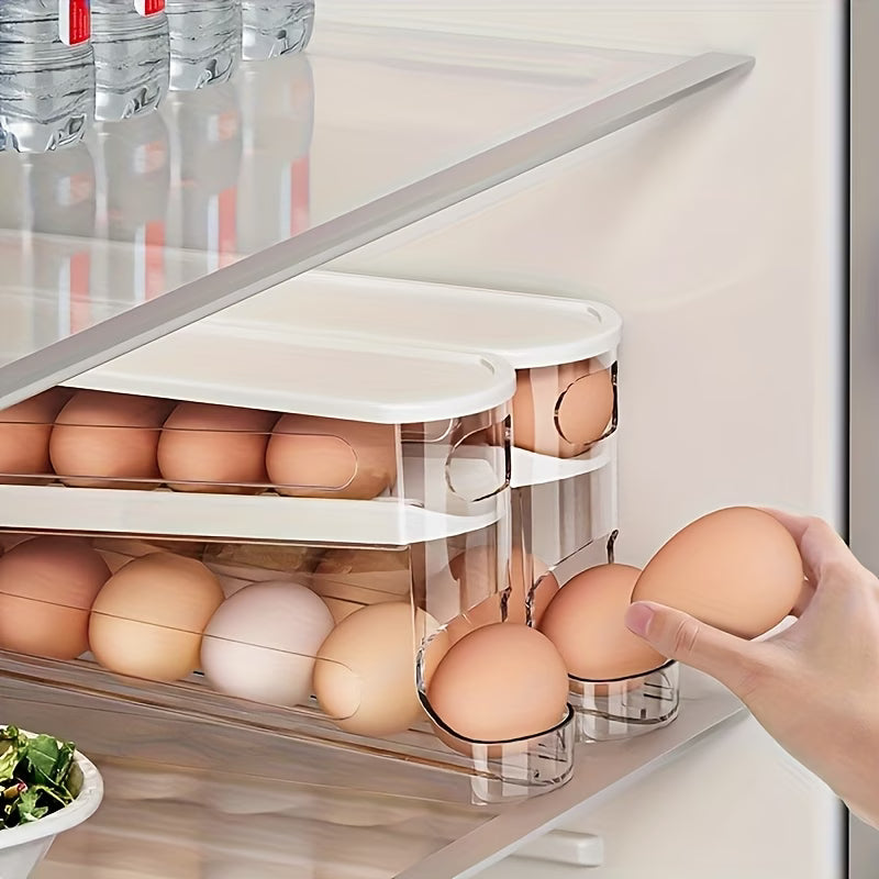Platzsparender Eierhalter für den Kühlschrank – Eieraufbewahrungsbox für 10–12 Eier